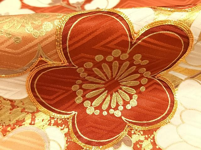 平和屋着物●豪華振袖 駒刺繍 枝梅文 金彩 やまと誂製 正絹 逸品 AABH5122fy