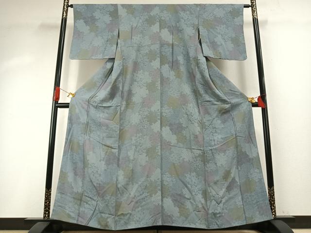 平和屋着物●江戸小紋 雪輪花文 正絹 逸品 未使用 AABH5123fy