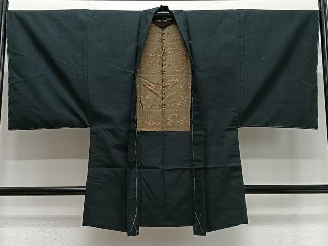 平和屋着物∞男性 長羽織 紬地 百入茶色 正絹 逸品 未使用 CABE4991ua