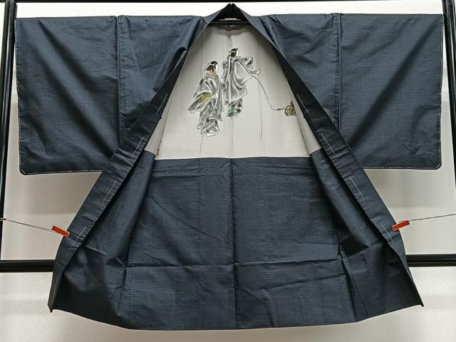平和屋着物∞男性 長羽織 本場大島紬 120亀甲 総詰め 正絹 逸品 未使用 CABE4995ua