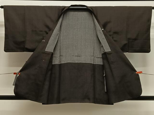 平和屋着物#道行コート 赤墨色 逸品 CABE5033ua