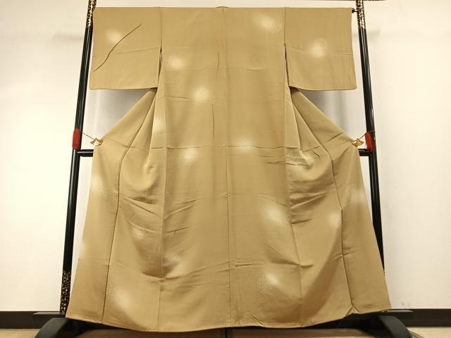平和屋着物●上質な小紋 枠取り散らし文 蛍暈し 金彩 正絹 逸品 AABH5149fy