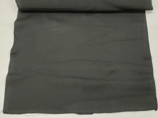 平和屋着物▼羽織・コート 黒生地 解き反物 羽尺 草花地紋 逸品 DABE3237we
