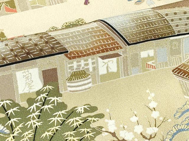 平和屋着物■豪華黒留袖 人物風景文 金彩 正絹 逸品 DABE7682cd