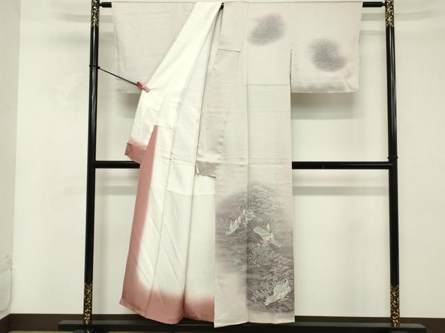 平和屋着物■訪問着 風景文 暈し染め 正絹 逸品 DABE7693cd