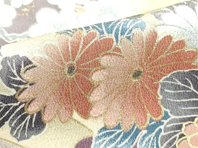 平和屋着物■豪華黒留袖 駒刺繍 扇面御所車花文 金彩 正絹 逸品 DABE7700cd