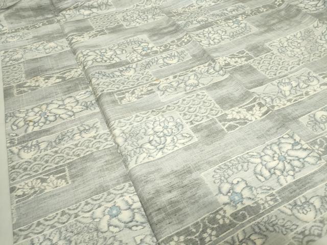 平和屋着物▽上質な紬 単衣 辻が花 正絹 逸品 DABE4391az