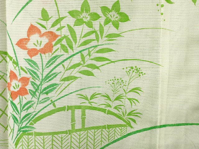 平和屋本店■夏物 小紋 絽 紗 洗える着物 まとめて20点 蝶 花柄 手描き 着用可能多数 se4039