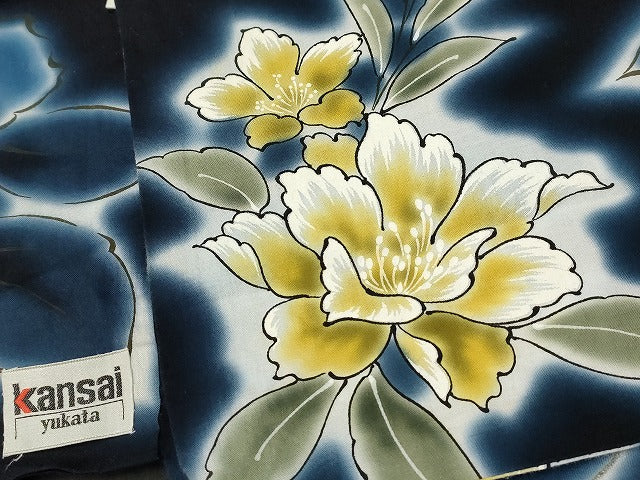 平和屋本店■浴衣 まとめて 45点 蝶 菊 花柄 朝顔 Kansai 山本寛斎 綿絽 など 着用可能多数 未使用品あり ppp3584