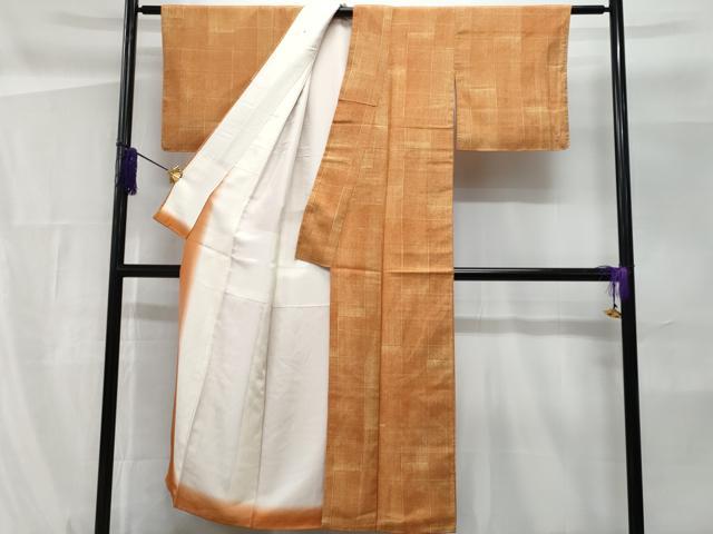 平和屋着物■上質な小紋 格子柄 正絹 逸品 CABF6807fb