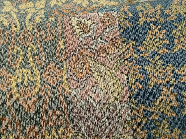 平和屋着物■上質な小紋 吉祥花文 鬼しぼ縮緬 正絹 逸品 未使用 CABF6841fb
