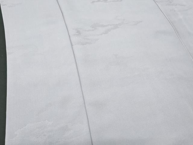 平和屋着物■上質な色無地 霞地紋 暁鼠色 正絹 逸品 CABF6857fb