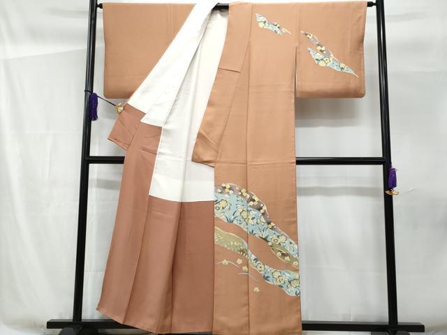 平和屋着物■訪問着 辻が花 鬼しぼ縮緬 正絹 逸品 CABF6838fb