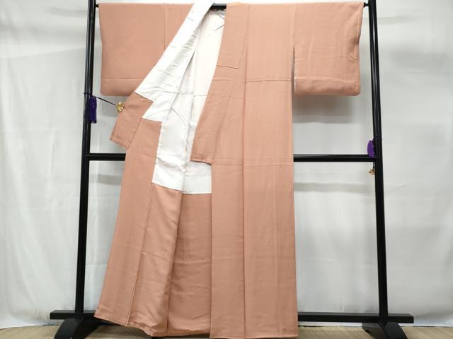 平和屋着物■上質な色無地 作家物 赤香色 正絹 逸品 CABF6889fb