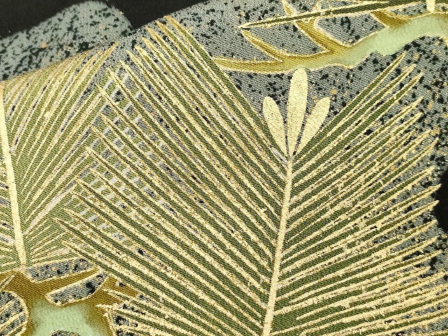 平和屋着物■豪華黒留袖 刺繍 松葉文 金彩 正絹 逸品 CABF6155dy