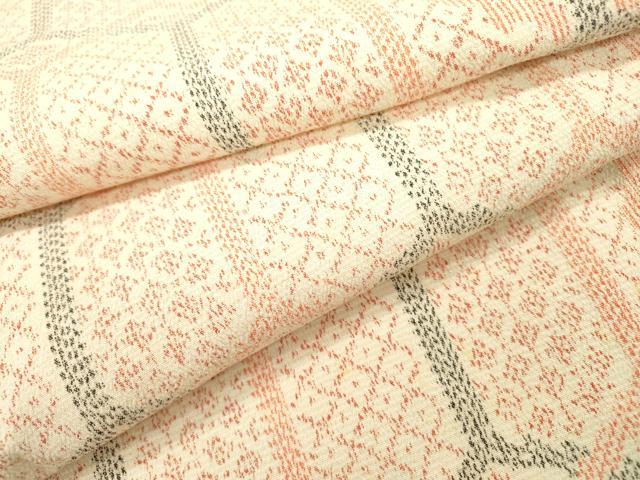 平和屋着物▽本塩沢 単衣 亀甲繋ぎ 正絹 逸品 DABD5914fe
