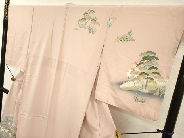 平和屋着物●高級染元 粋峰 林芳夫 京加賀友禅 訪問着 水辺風景文 暈し染 正絹 逸品 DABD5957fe
