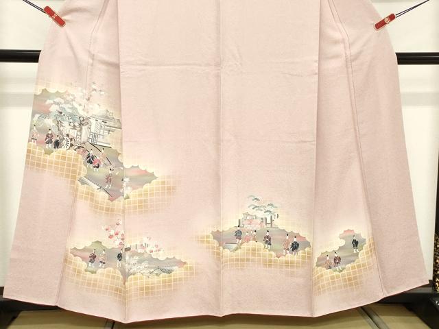 平和屋着物■訪問着 人物風景文 暈し染め 正絹 逸品 DABE7781cd