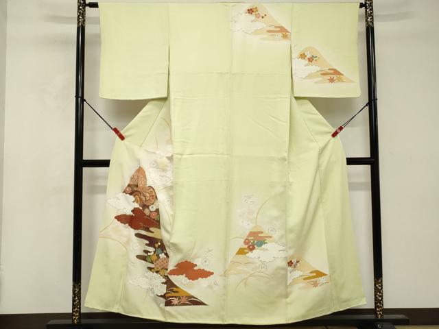 平和屋着物■訪問着 駒刺繍 鼓 暈し染め 金彩 正絹 逸品 DABE7804cd