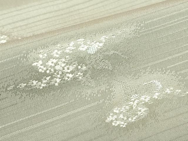 平和屋着物▽上質なお召 単衣 霞文 正絹 逸品 DABE4429az