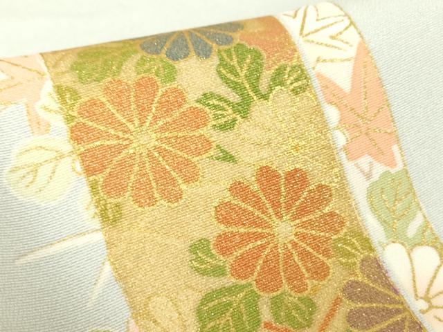 平和屋着物▽訪問着 単衣 短冊花文 金彩 正絹 逸品 DABE4475az