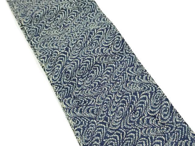 平和屋着物●男性 本場筑前博多織 角帯 流水文 正絹 逸品 CABF8603hy