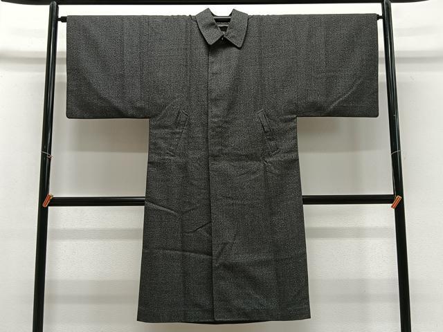 平和屋着物∞男性 和装コート 角袖 縞 ロング丈 CABE5128ua