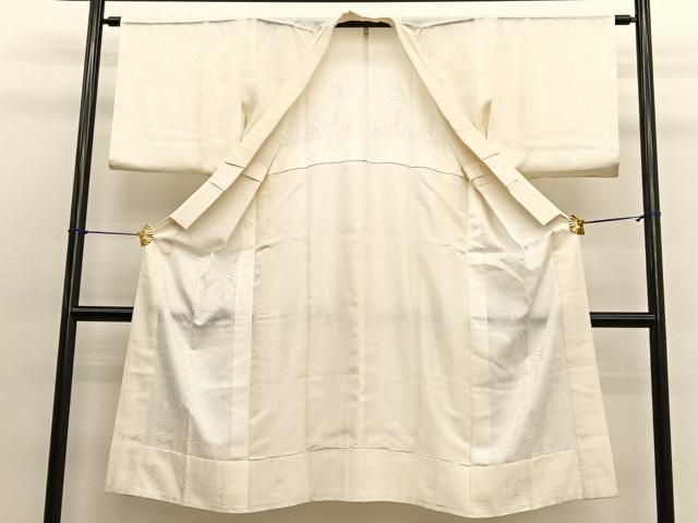 平和屋着物■長襦袢 無双仕立て 花地紋 正絹 逸品 BAAX2073hv