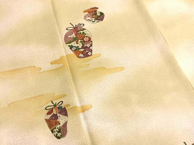 平和屋着物■訪問着 手描き 仕覆文 暈し染め 金彩 正絹 逸品 BAAX2081hv