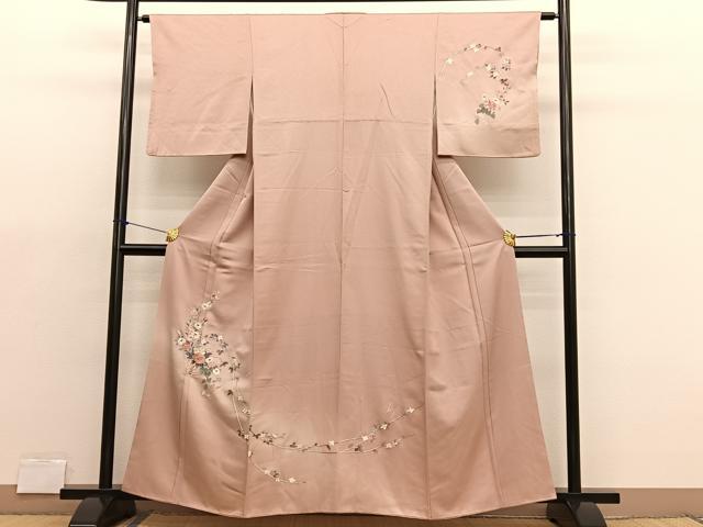 平和屋着物□中国三大刺繍 相良刺繍 総刺繍 訪問着 扇面花