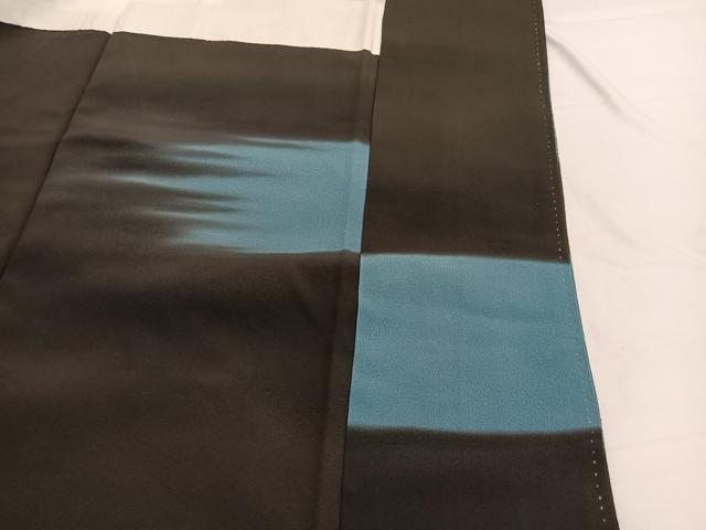平和屋着物■豪華黒留袖 駒刺繍 飛鶴文 暈し染め 金銀彩 正絹 逸品 BAAX2105hv