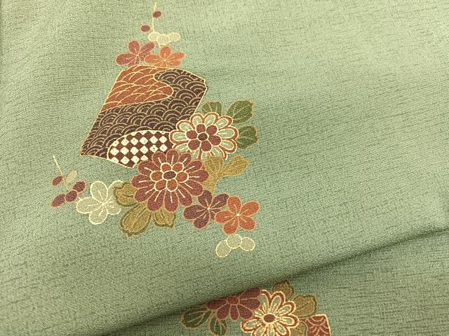 平和屋着物■上質な小紋 破れ色紙花文 金彩 正絹 逸品 BAAX2134hv