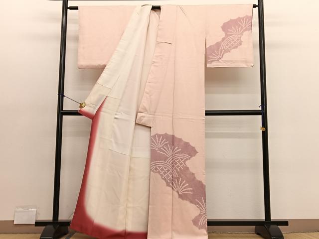 平和屋着物■訪問着 絞り 籬草葉文 正絹 逸品 BAAX2160hv