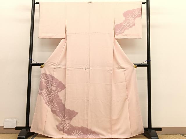 平和屋着物■訪問着 絞り 籬草葉文 正絹 逸品 BAAX2160hv