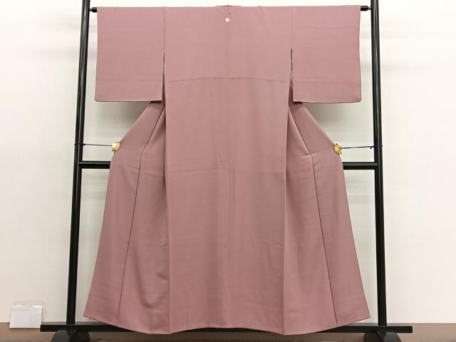 平和屋着物■上質な色無地 洗朱色 正絹 逸品 BAAX2198hv
