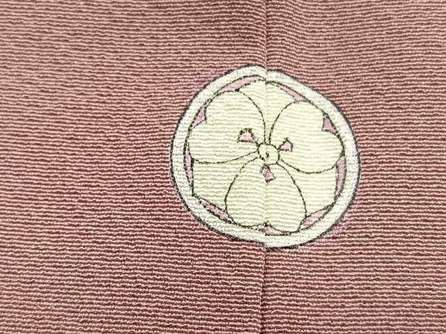 平和屋着物■上質な色無地 洗朱色 正絹 逸品 BAAX2198hv