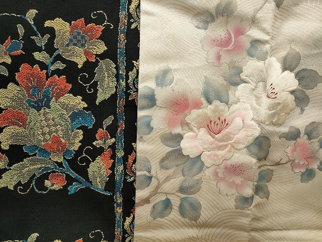 平和屋本店■名古屋帯 まとめて100点 蝶 風景 更紗 花柄 作家物 手描き 刺繍 金銀糸 など 着用可能多数 未使用品あり 全て正絹 se011