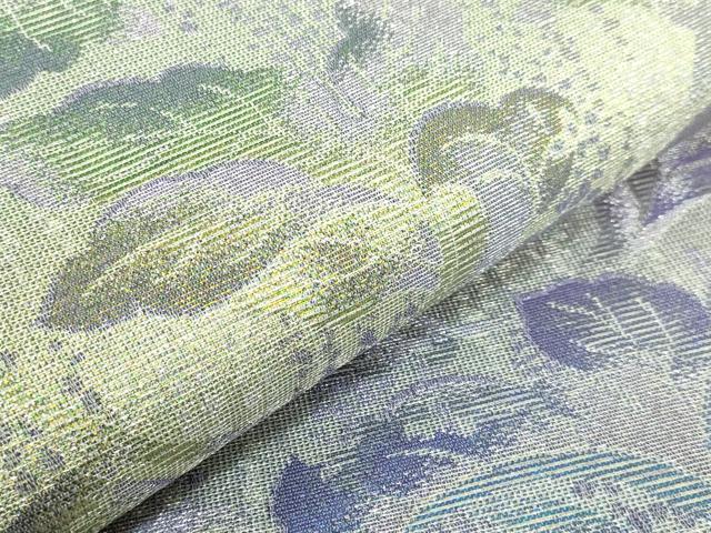 平和屋本店●極上 織の宝石・ダイヤモンドカット 佐波理綴 九寸名古屋帯 葡萄唐草紋 金銀糸 上代78万 証紙付 逸品 未使用 DZAB6613kh6