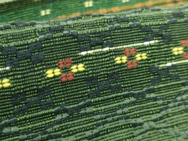 平和屋着物●極上 首里花織 八寸名古屋帯 横段文 逸品 DZAB6654kh6
