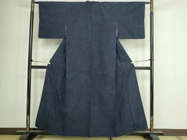 平和屋着物■結城紬 風景草花文 正絹 逸品 DABE9199sf