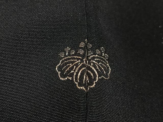 平和屋着物#羽織 総刺繍 枝花文 黒地 正絹 逸品 CABE5166ua
