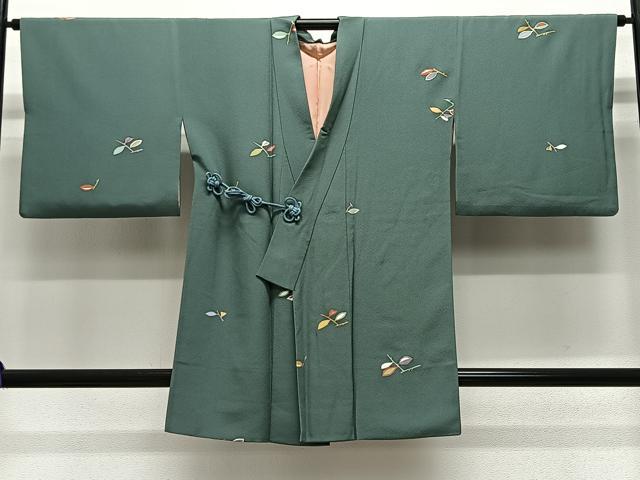 平和屋着物#道中着 枝葉文 金彩 正絹 逸品 CABE5191ua