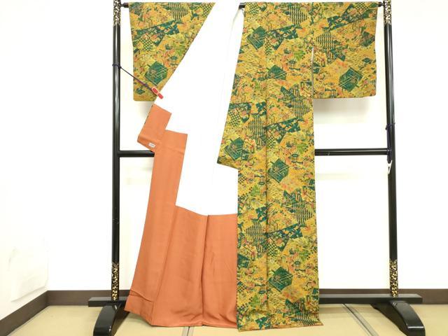 平和屋着物■上質な小紋 切嵌吉祥文 高島屋扱い 正絹 逸品 DABE7945cd