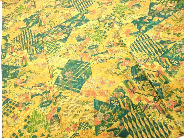 平和屋着物■上質な小紋 切嵌吉祥文 高島屋扱い 正絹 逸品 DABE7945cd