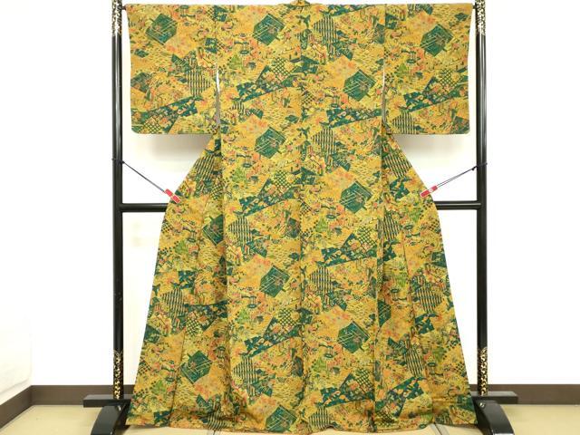 平和屋着物■上質な小紋 切嵌吉祥文 高島屋扱い 正絹 逸品 DABE7945cd