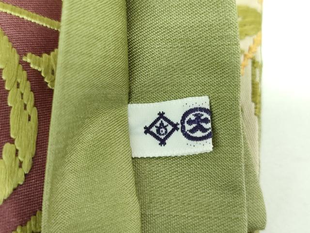 平和屋着物●六通柄袋帯 唐織 雲取り花文 小大丸扱い 正絹 逸品 DABE5488ps