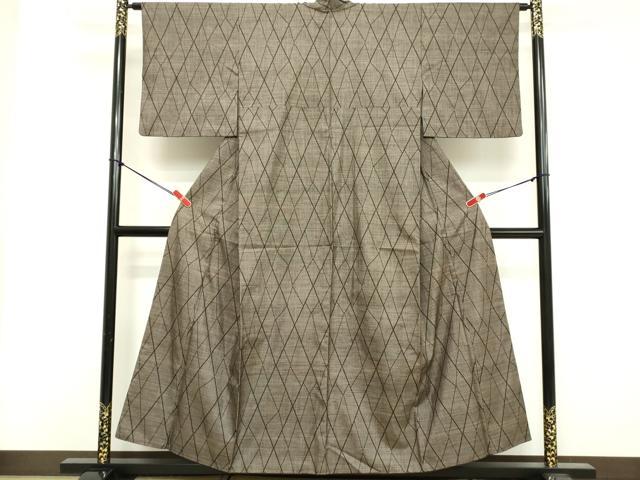 平和屋着物■本場大島紬 9マルキ 菱文 正絹 逸品 DABF4032cd