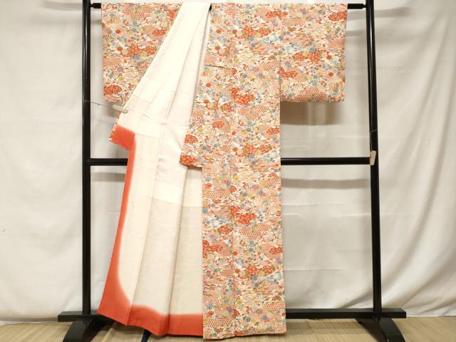平和屋着物■上質な小紋 御所解文 正絹 逸品 CABF4374ev