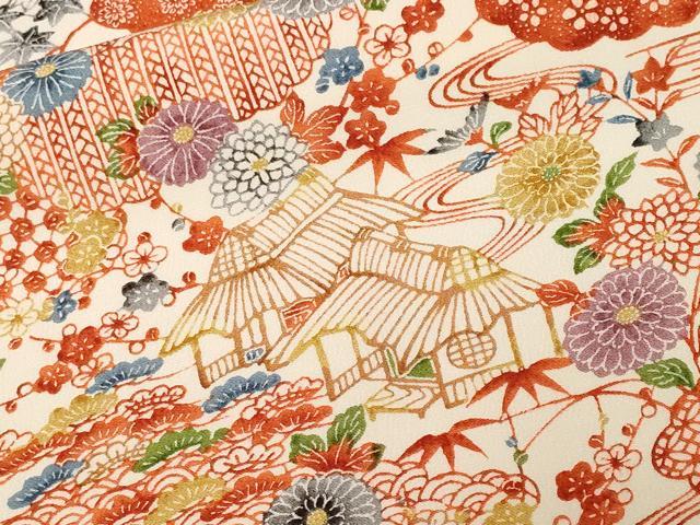 平和屋着物■上質な小紋 御所解文 正絹 逸品 CABF4374ev