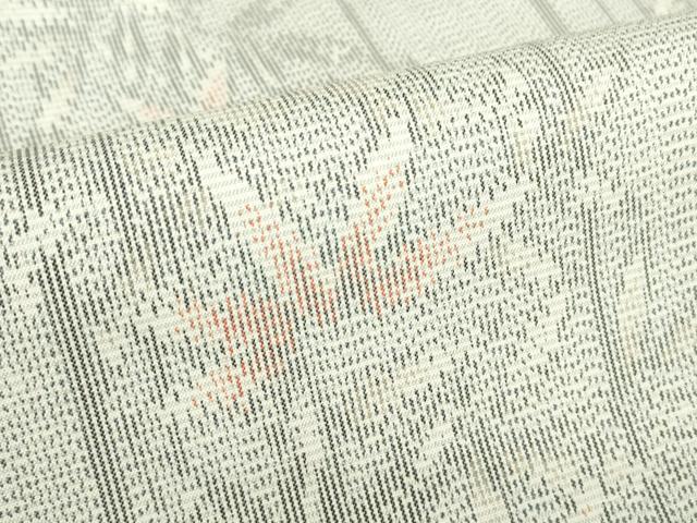 平和屋着物▽大島紬 単衣 草葉間道 証紙付き 正絹 逸品 DABE4511az